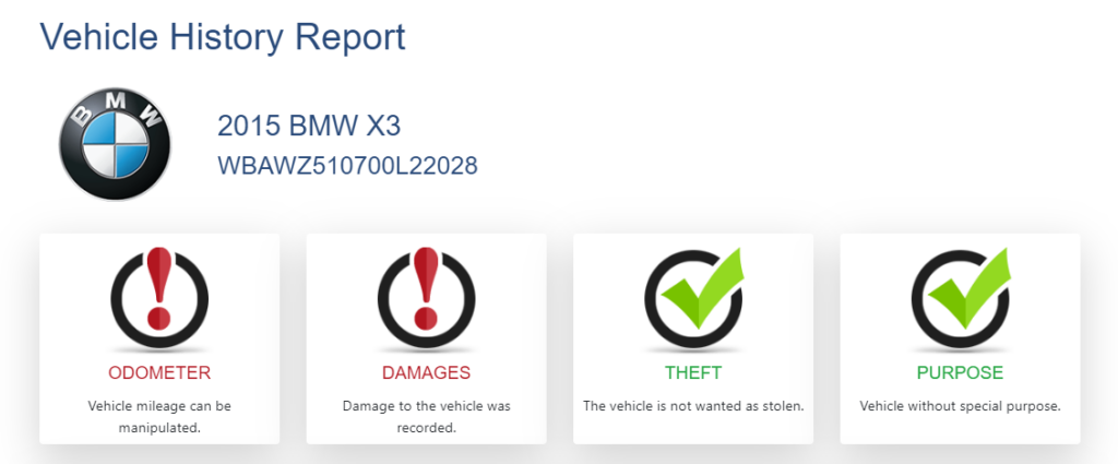 vehicle history report